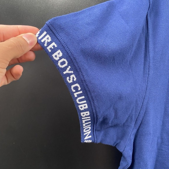 Billionaire Boys Club Helmet Logo Collared Polo Shirt Navy NWT Size 3XL - Picture 6 of 8